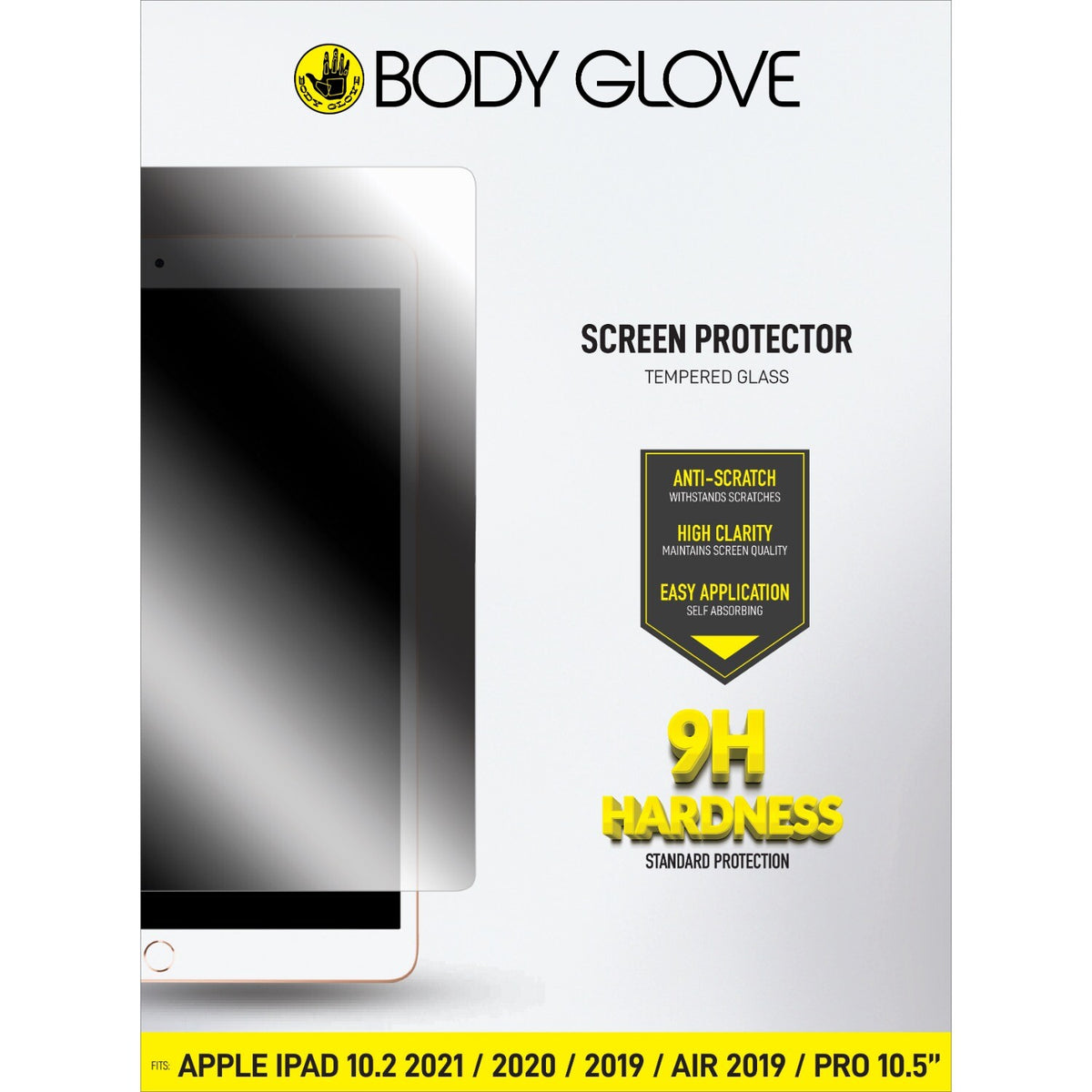 Bodyglove Body Glove Tempered Glass Screen Protector - Apple iPad 10.2-inch 9th/8th/7th Gen (2021/2020/2019) / iPad Air 10.5-inch 3rd Gen (2019) / iPad Pro 10.5-inch (2017) - Clear