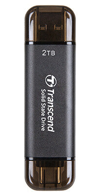 Transcend TS2TESD310C external solid state drive 2 TB USB Type-A to USB Type-C 3.2 Gen 2 (3.1 Gen 2) Black