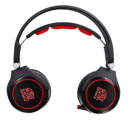 Tt eSPORTS HT-CRA-ANECBK-14 headphones/headset Wired Head-band Gaming Black, Red