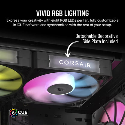 Corsair iCUE LINK RX140 RGB Computer case Fan 14 cm Black 2 pc(s)