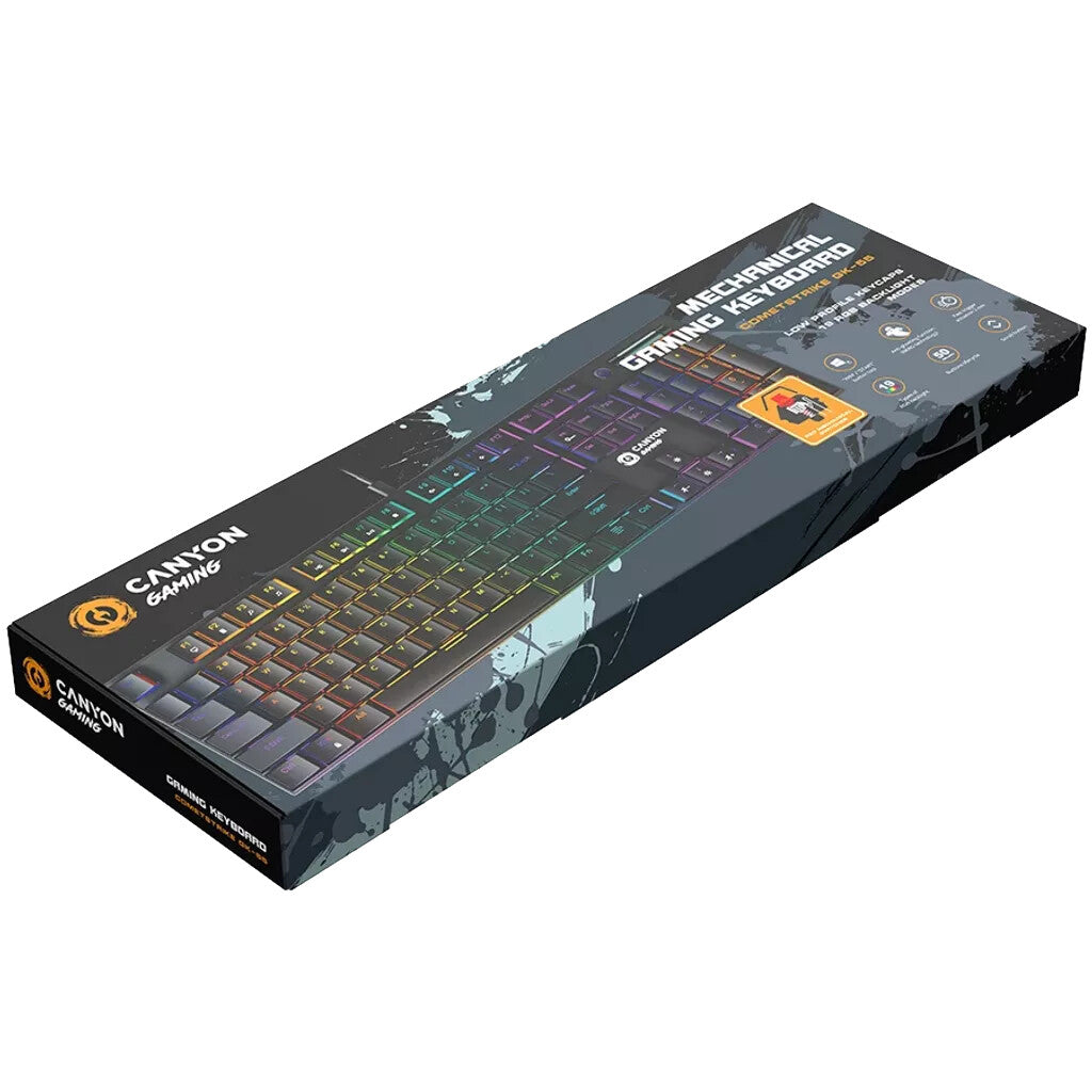 Canyon Cometstrike GK-55 keyboard Gaming USB QWERTY English Black