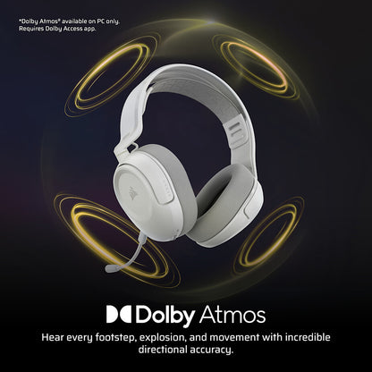 Corsair HS35 v3 Headset Wired & Wireless Head-band Gaming Bluetooth White