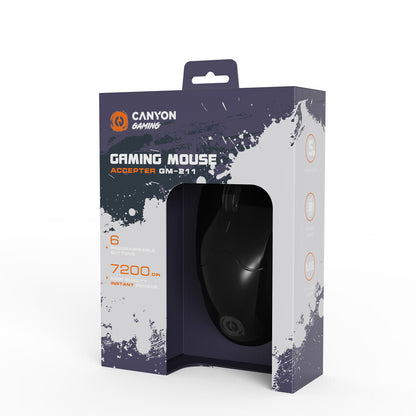 Canyon Gaming Maus Accepter RGB Backlight 6 Tasten black retail - Maus mouse