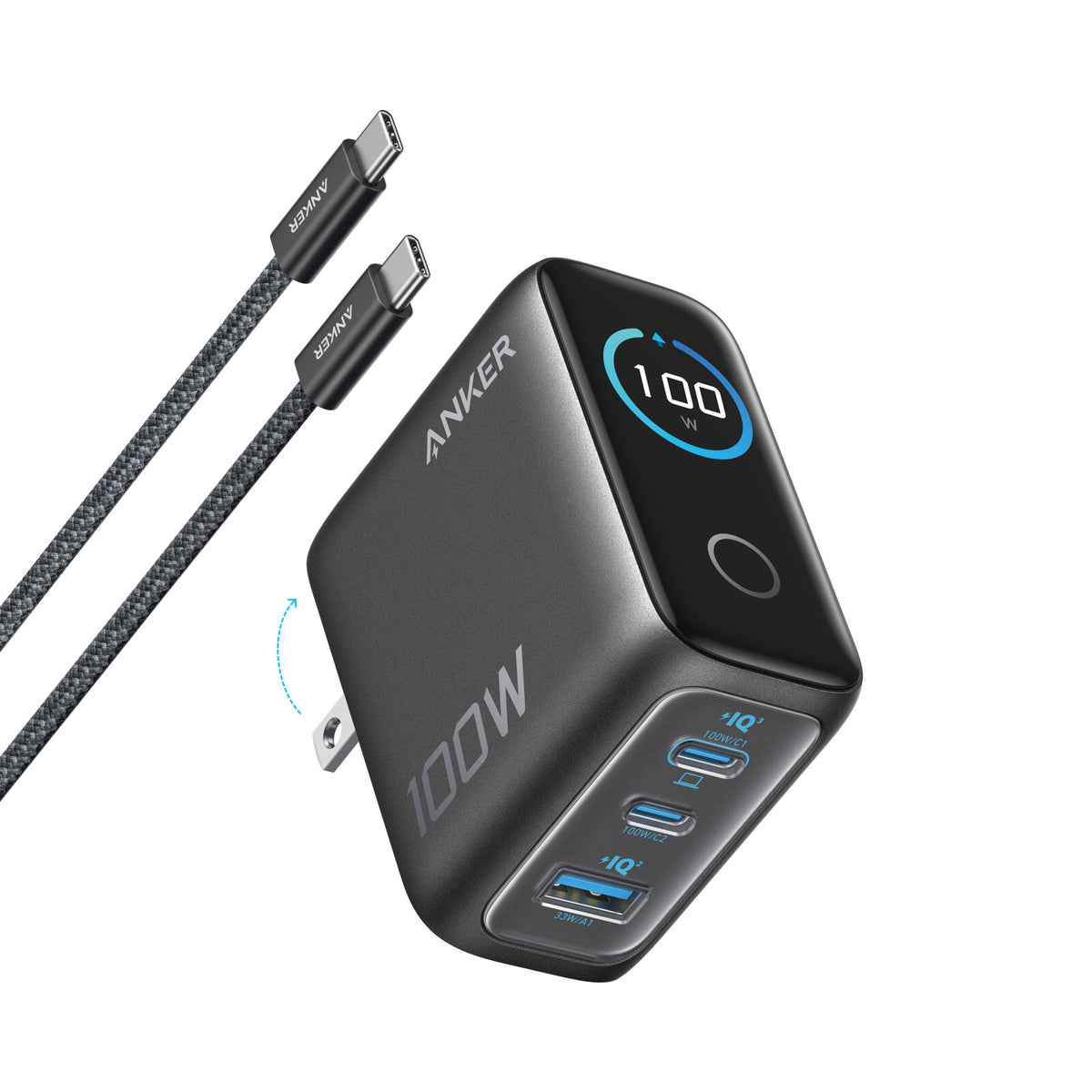 Anker B121B Universal Black AC Fast charging Indoor
