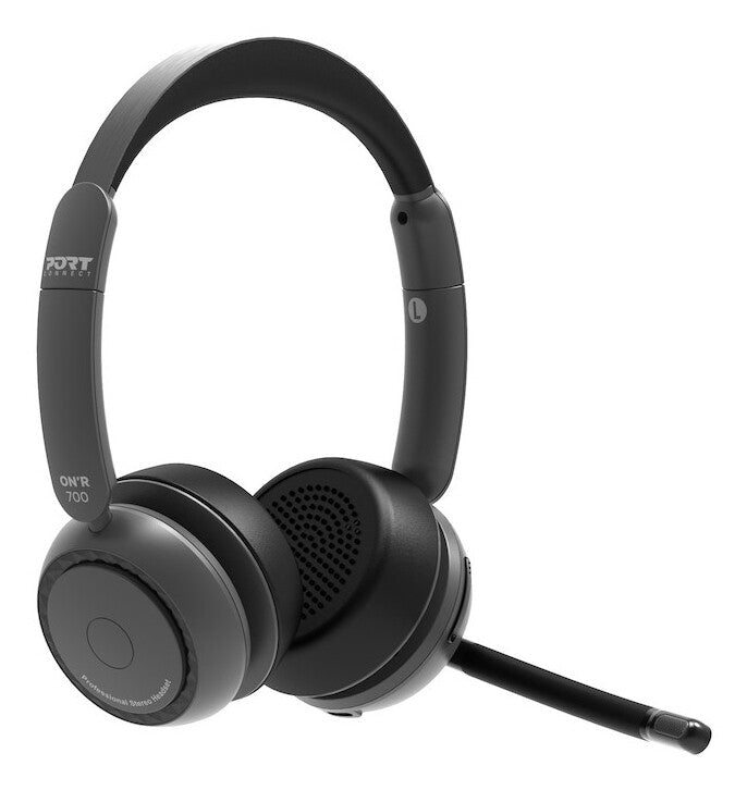 Port Designs 912003 headphones/headset Wired & Wireless Head-band Office/Call center Bluetooth Charging stand Black