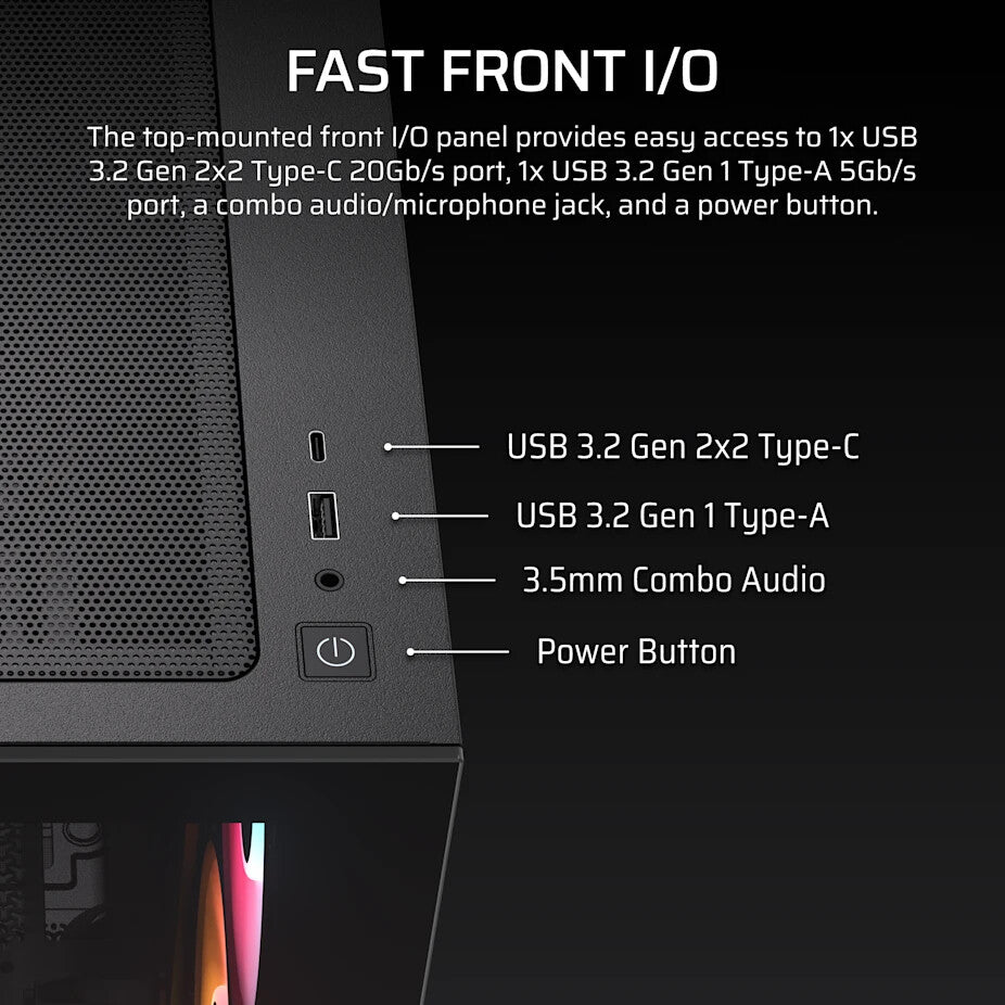 Corsair 2800X RS-R ARGB Midi Tower Black