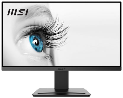 MSI Pro MP223 22.3 Inch Monitor, Full HD (1920 x 1080), 100Hz, VA, 4ms, FreeSync, HDMI, VGA, Anti-Glare, Anti-Flicker, Less Blue light, TÜV Certified, VESA, Kensington, Black