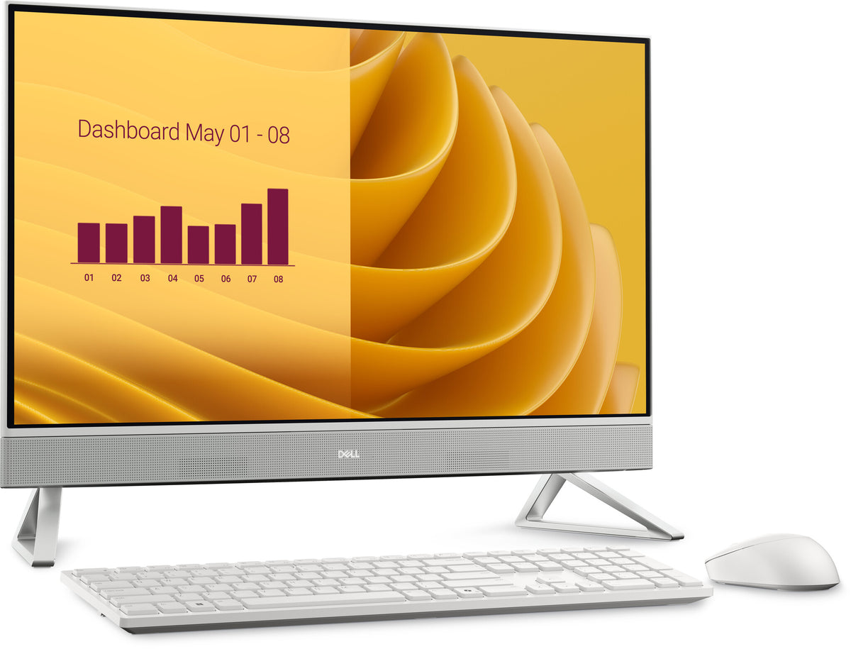 DELL EC27250 Intel Core 7 150U 68.6 cm (27") 1920 x 1080 pixels Touchscreen All-in-One PC 32 GB DDR5-SDRAM 1 TB SSD Windows 11 Home Wi-Fi 6E (802.11ax) Pearl, White