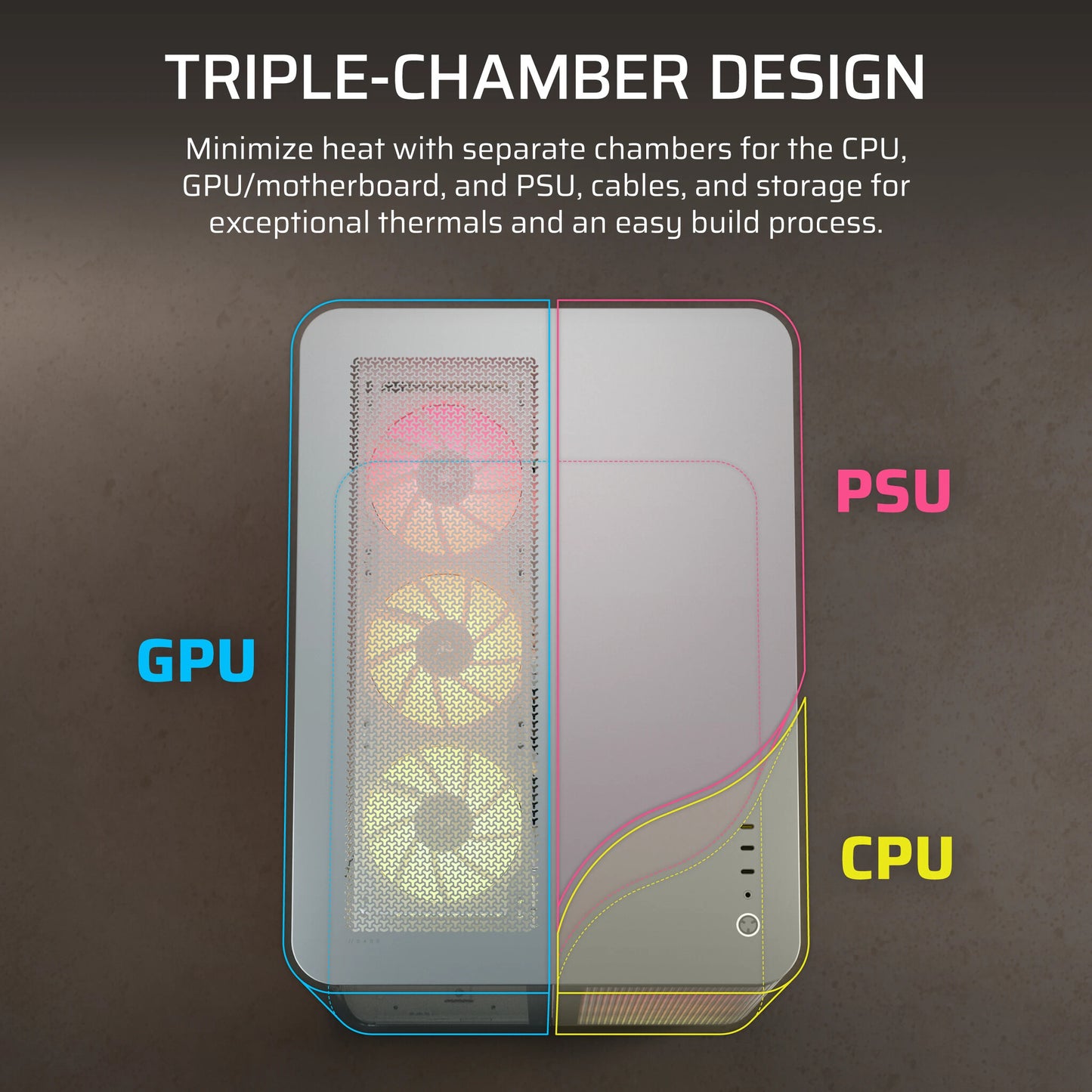 Corsair AIR 5400 LX-R RGB iCUE LINK Midi Tower White