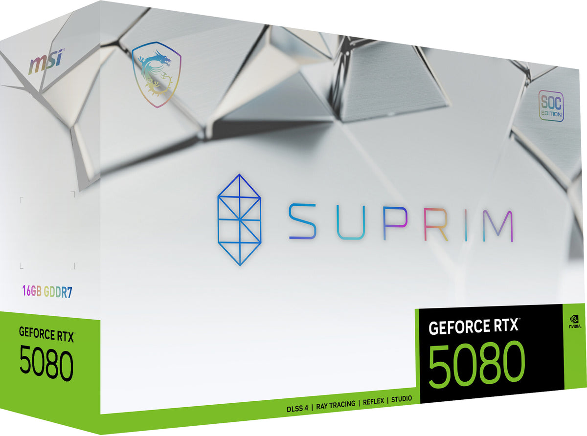 MSI SUPRIM GeForce RTX5080 16G SOC NVIDIA GeForce RTX 5080 16 GB GDDR7