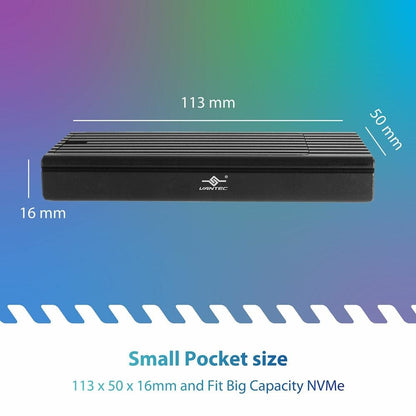 Vantec NST-230C3-BK storage drive enclosure SSD enclosure Black M.2