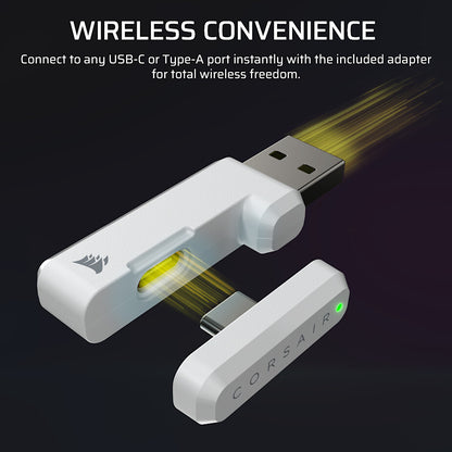 Corsair HS35 v3 Headset Wired & Wireless Head-band Gaming Bluetooth White
