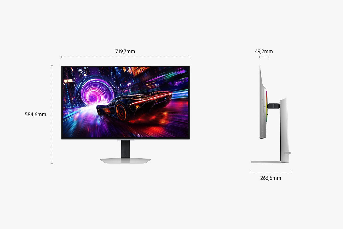 Samsung S32FG810SU computer monitor 81.3 cm (32") 2160 x 3840 pixels 4K Ultra HD OLED Silver