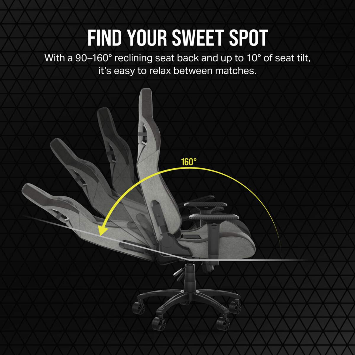 Corsair T3 RUSH (2023) Universal gaming chair Padded seat Anthracite, Grey