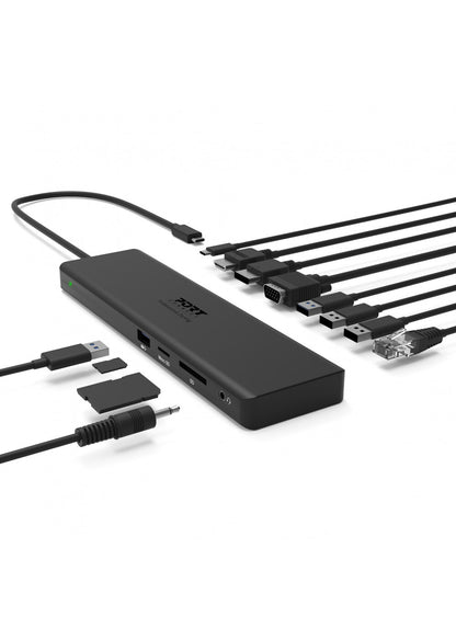 Port Designs 901906-W laptop dock/port replicator Wired USB 3.2 Gen 2 (3.1 Gen 2) Type-C Black