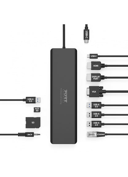Port Designs 901906-W laptop dock/port replicator Wired USB 3.2 Gen 2 (3.1 Gen 2) Type-C Black