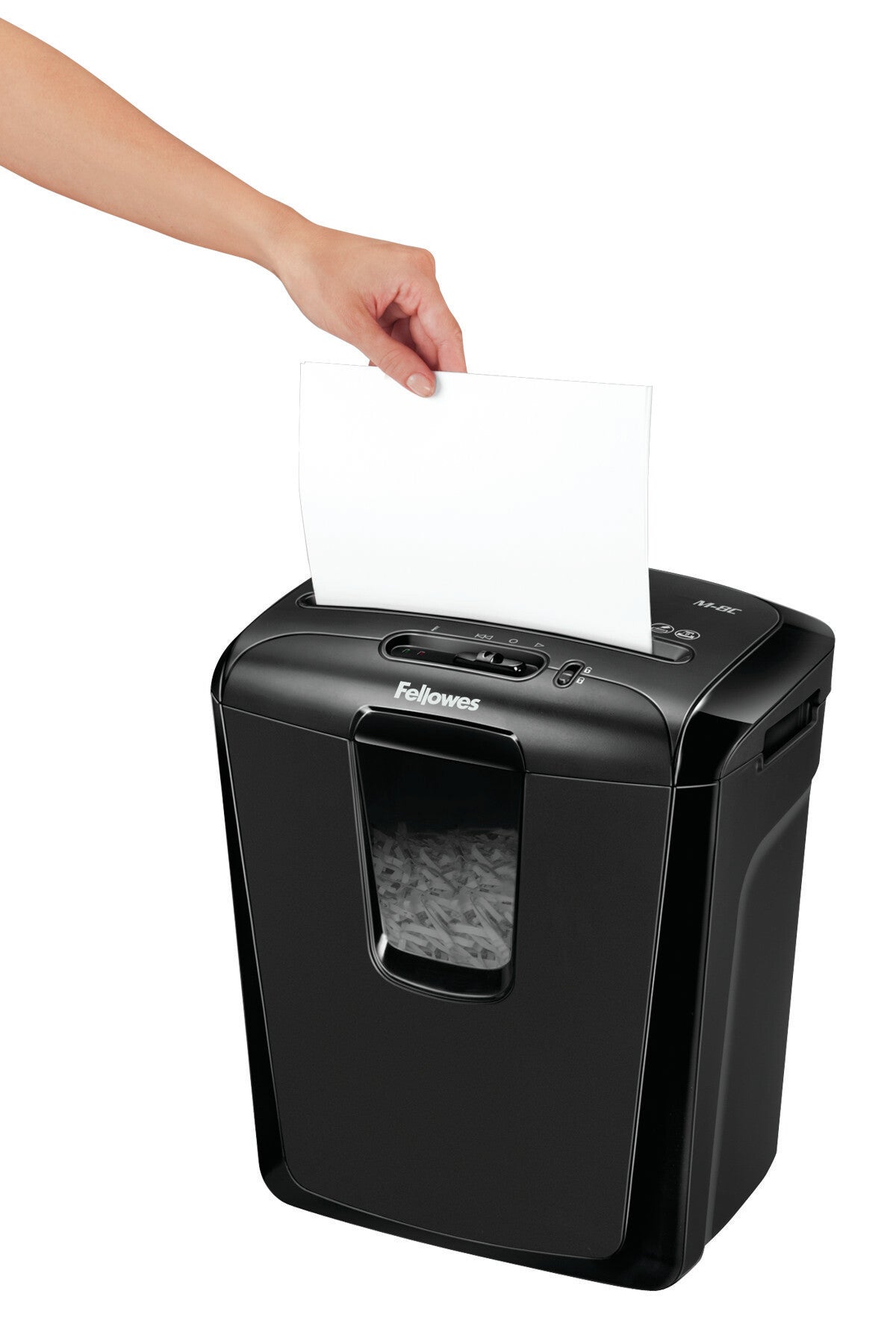 Fellowes M-8C paper shredder Cross shredding 23 cm Black