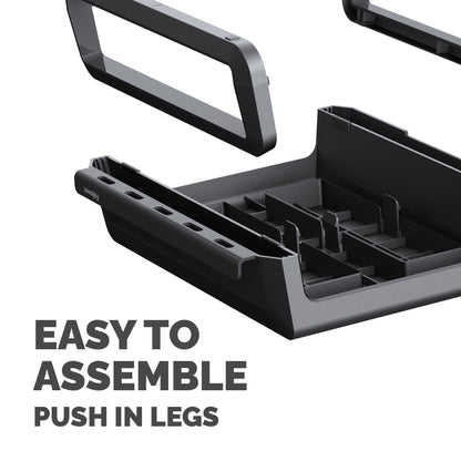 Fellowes Computer Monitor Stand with 3 Height Adjustments - Breyta Monitor Riser with Cable Management - Ergonomic Adjustable Monitor Stand for Computers - Max Weight 15KG - Black