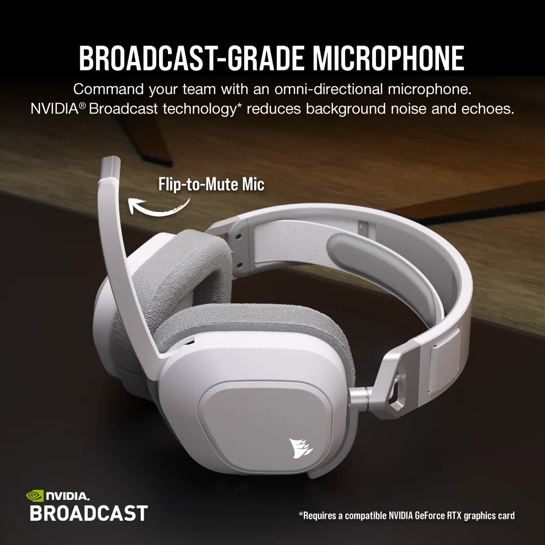 Corsair HS80 MAX Headset Wireless Head-band Gaming USB Type-C Bluetooth White