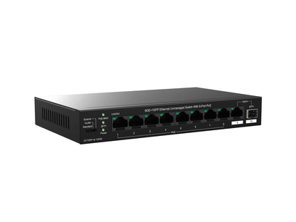 Tenda TEG1110PF-8-120W network switch Unmanaged Gigabit Ethernet (10/100/1000) Power over Ethernet (PoE) Black