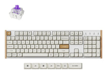 Keychron K10 HE keyboard Gaming USB + RF Wireless + Bluetooth QWERTY English White, Wood