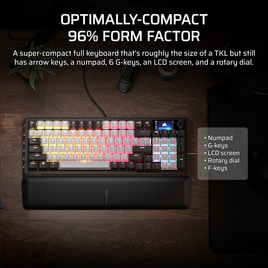 Corsair VANGUARD 96 keyboard Gaming USB QWERTY US English Black, White
