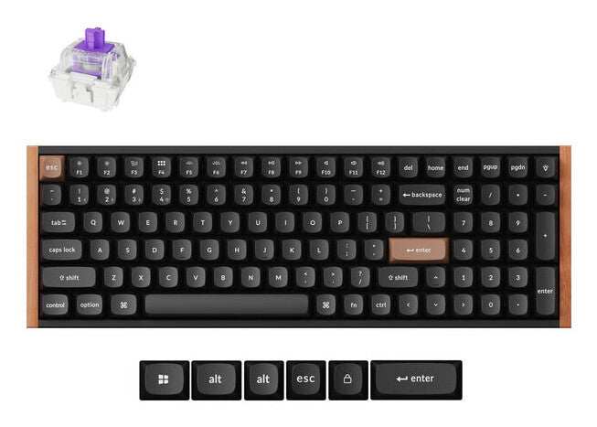 Keychron K4H-F1 keyboard Gaming USB + RF Wireless + Bluetooth QWERTY Black