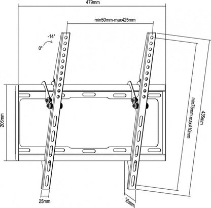 Equip 32"-55" Tilt TV Wall Mount Bracket
