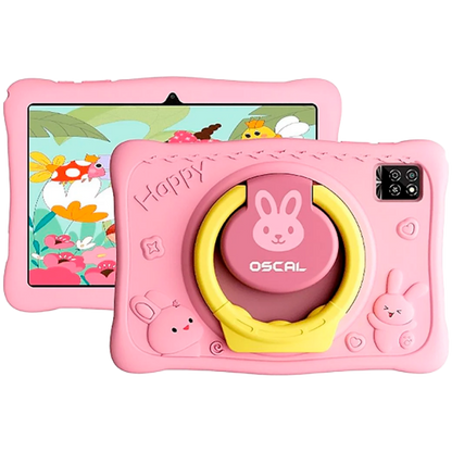 OSCAL KIDO 2 WiFi 10.1-inch HD IPS 800x1280 Quad-core T310 up to 2.0 GHz RAM 4GB ROM 64GB Cam Rear 8MP Front 5MP WiFi5 BT 5.0 Battery 6600mAh Android 16 Bunny Pink