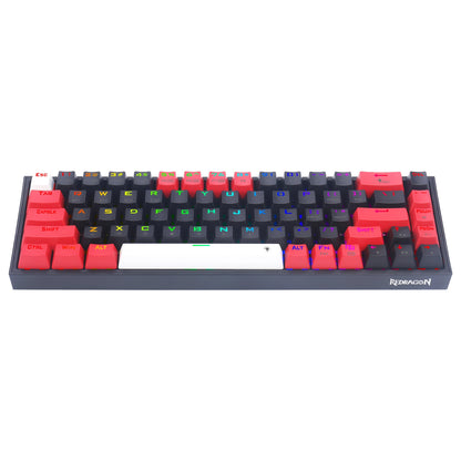 REDRAGON K631RGB-PRO-BRW Castor keyboard USB + RF Wireless + Bluetooth Black, Red