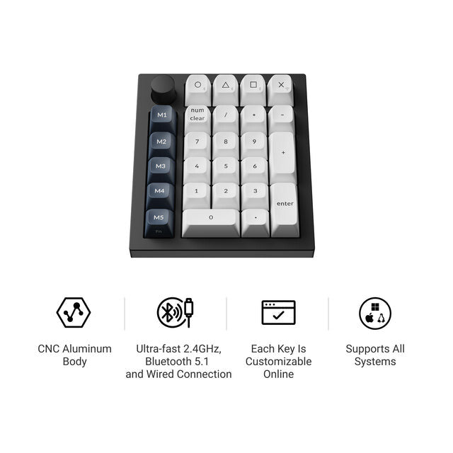 Keychron Q0 Max numeric keypad Universal Bluetooth/USB/RF Wireless Black