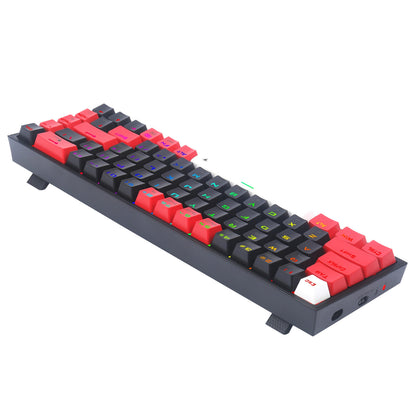 REDRAGON K631RGB-PRO-BRW Castor keyboard USB + RF Wireless + Bluetooth Black, Red
