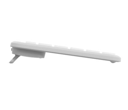 Logitech 920-012491 keyboard Mouse included Office RF Wireless + Bluetooth QWERTY US International White