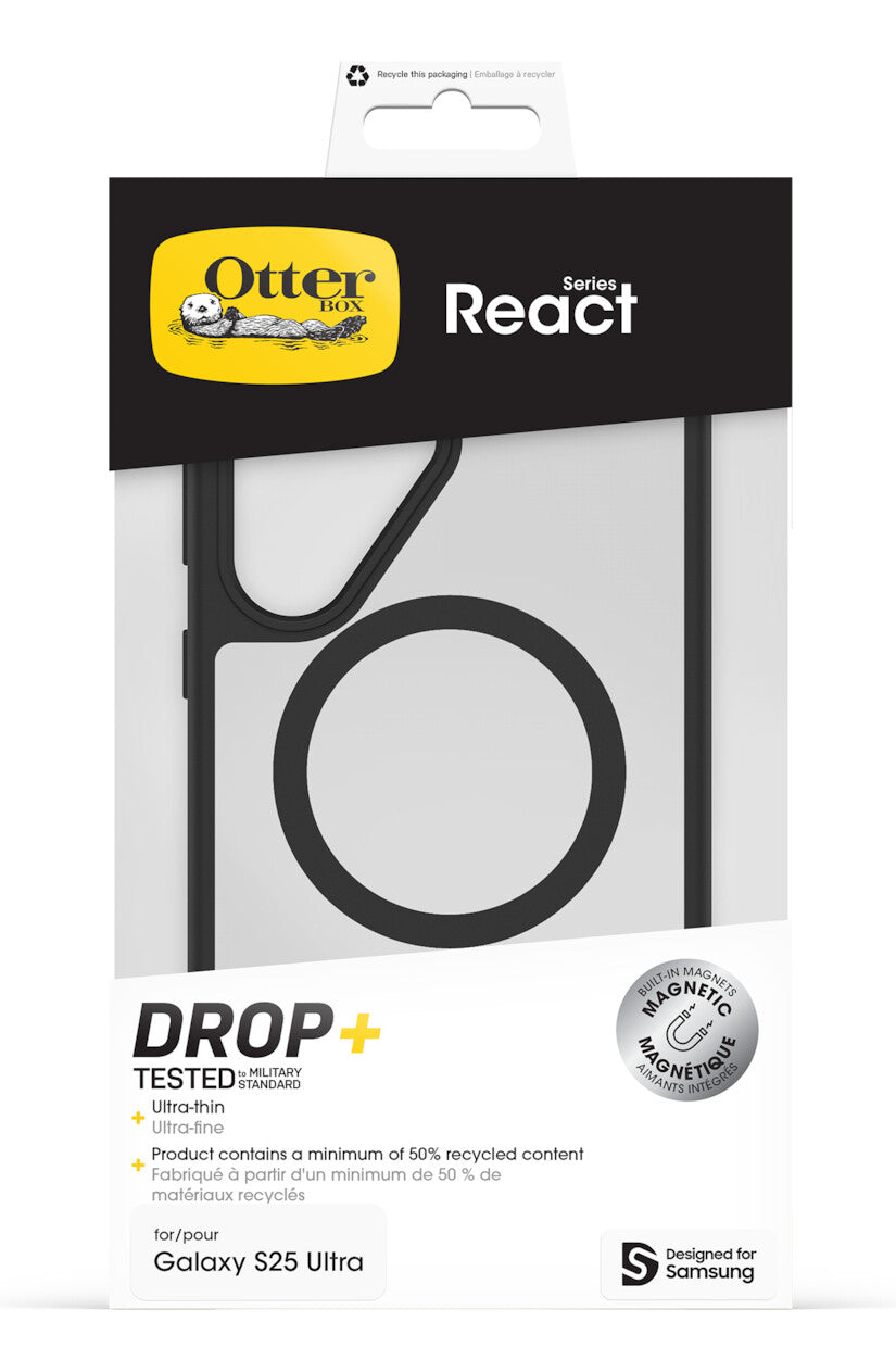 Samsung Otterbox React Case with magnets for Galaxy S25 Ultra