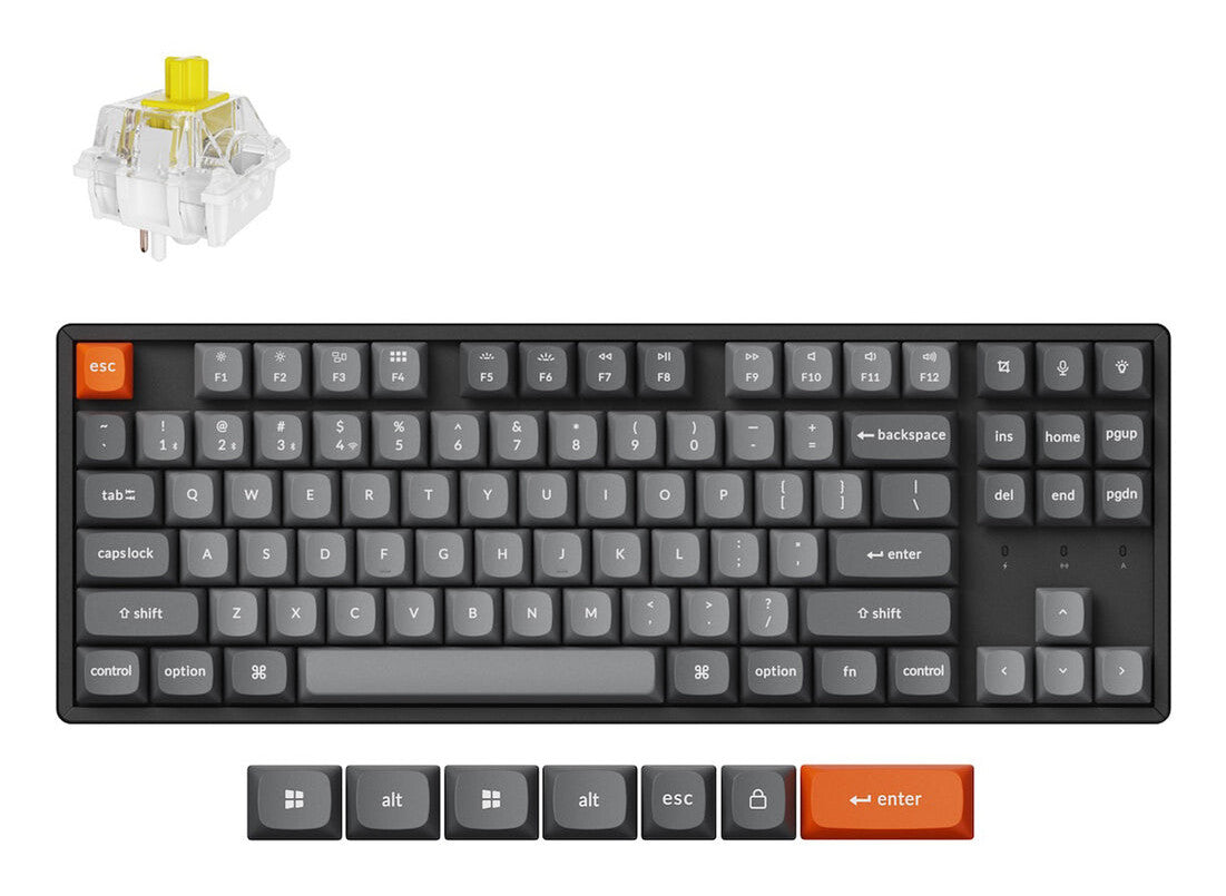 Keychron K8 Max keyboard Universal USB + RF Wireless + Bluetooth Black
