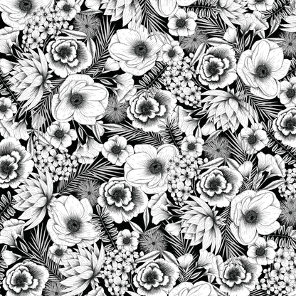 Cricut Infusible Ink Transfer Sheet Patterns, Black Botanicals
