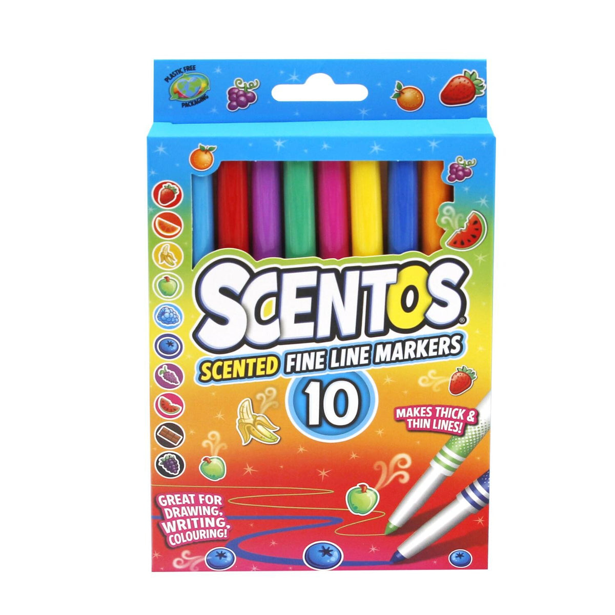 Scentos Scented Fine-Line Markers 10-Pack
