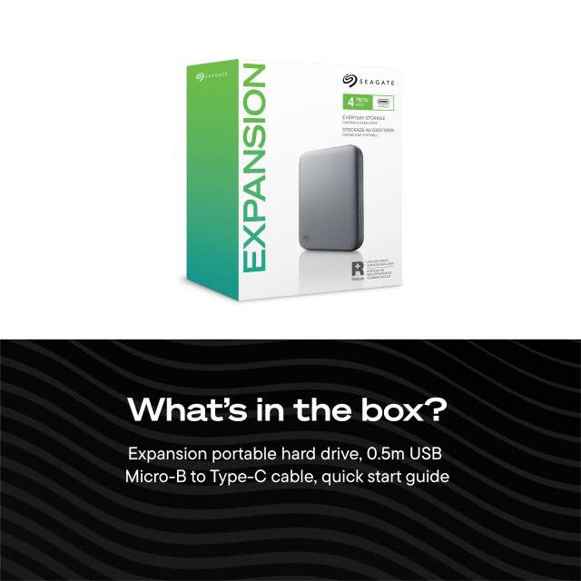 Seagate Expansion external hard drive 2 TB 2.5" USB Type-C Black