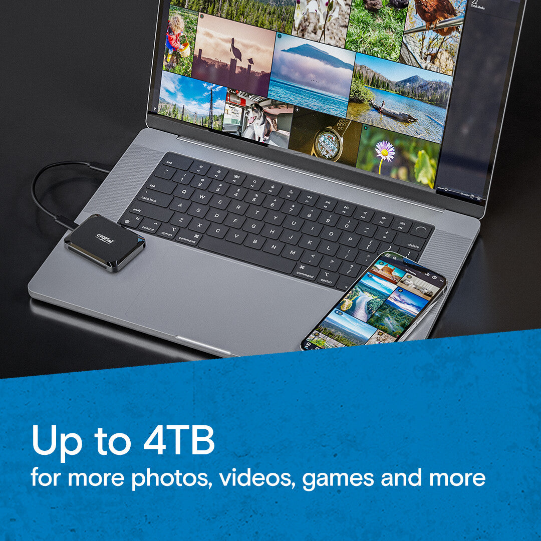 Crucial X9 2 TB USB Type-C 3.2 Gen 2 (3.1 Gen 2) Black