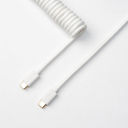 Keychron Coiled Aviator USB cable 1.36 m USB C 2 x USB C White