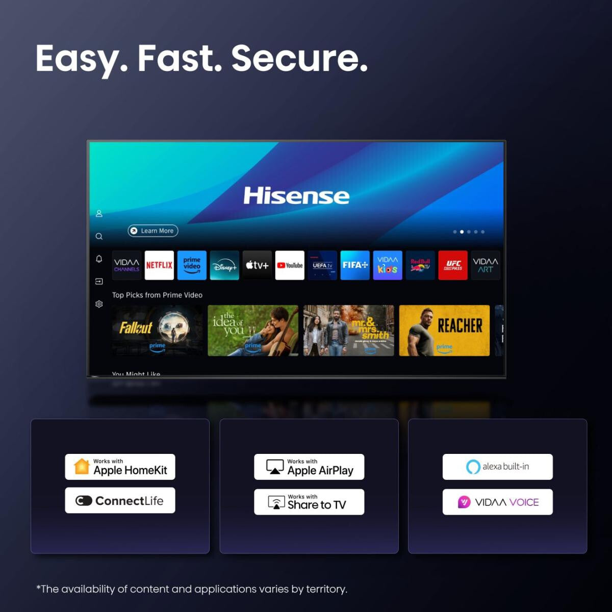 Hisense 85U7Q 2.16 m (85") 4K Ultra HD Smart TV Wi-Fi Black 450 cd/m²