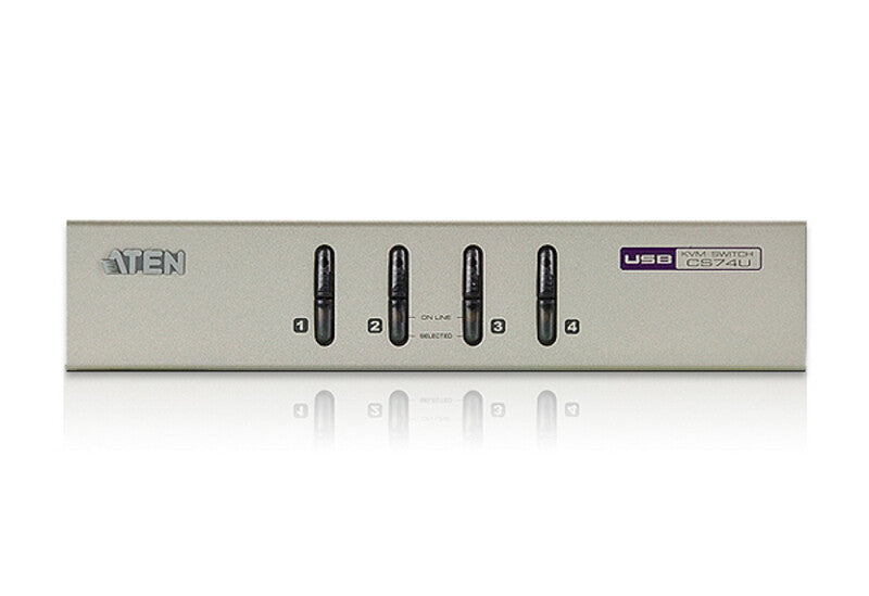 ATEN 4-Port USB VGA KVM with Audio (KVM Cables included)