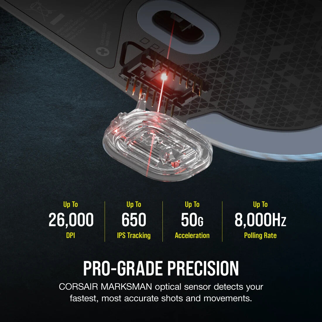 Corsair M75 mouse Gaming Ambidextrous USB Type-A Optical 26000 DPI