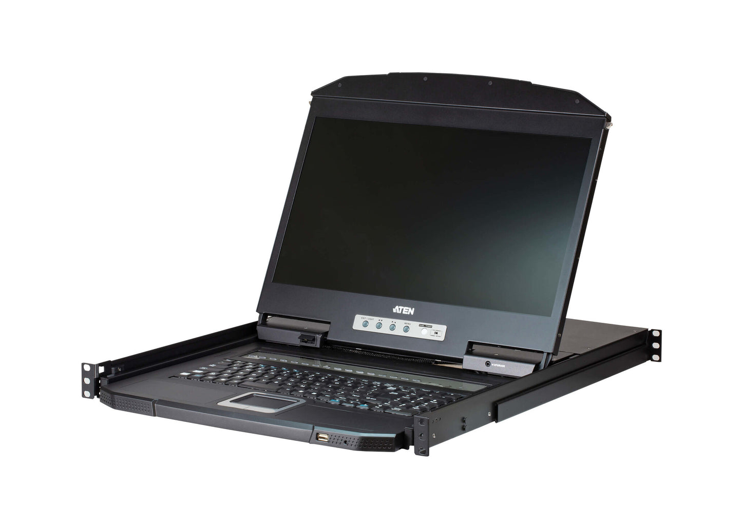 ATEN 16P Short Depth Single Rail LCD KVM SW
