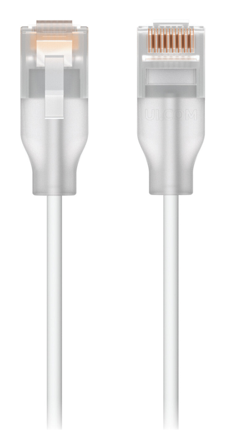 Ubiquiti UACC-Cable-Patch-EL-1M-W networking cable Translucent, White Cat6