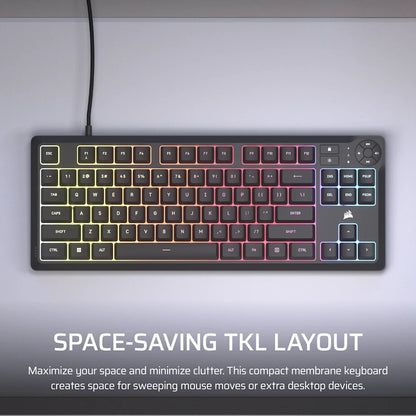 Corsair K55 CORE TKL keyboard Gaming USB QWERTY English Black