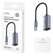 Cudy USB-A to Ethernet Adapter UE10A - Router - 1 Gbps interface cards/adapter RJ-45
