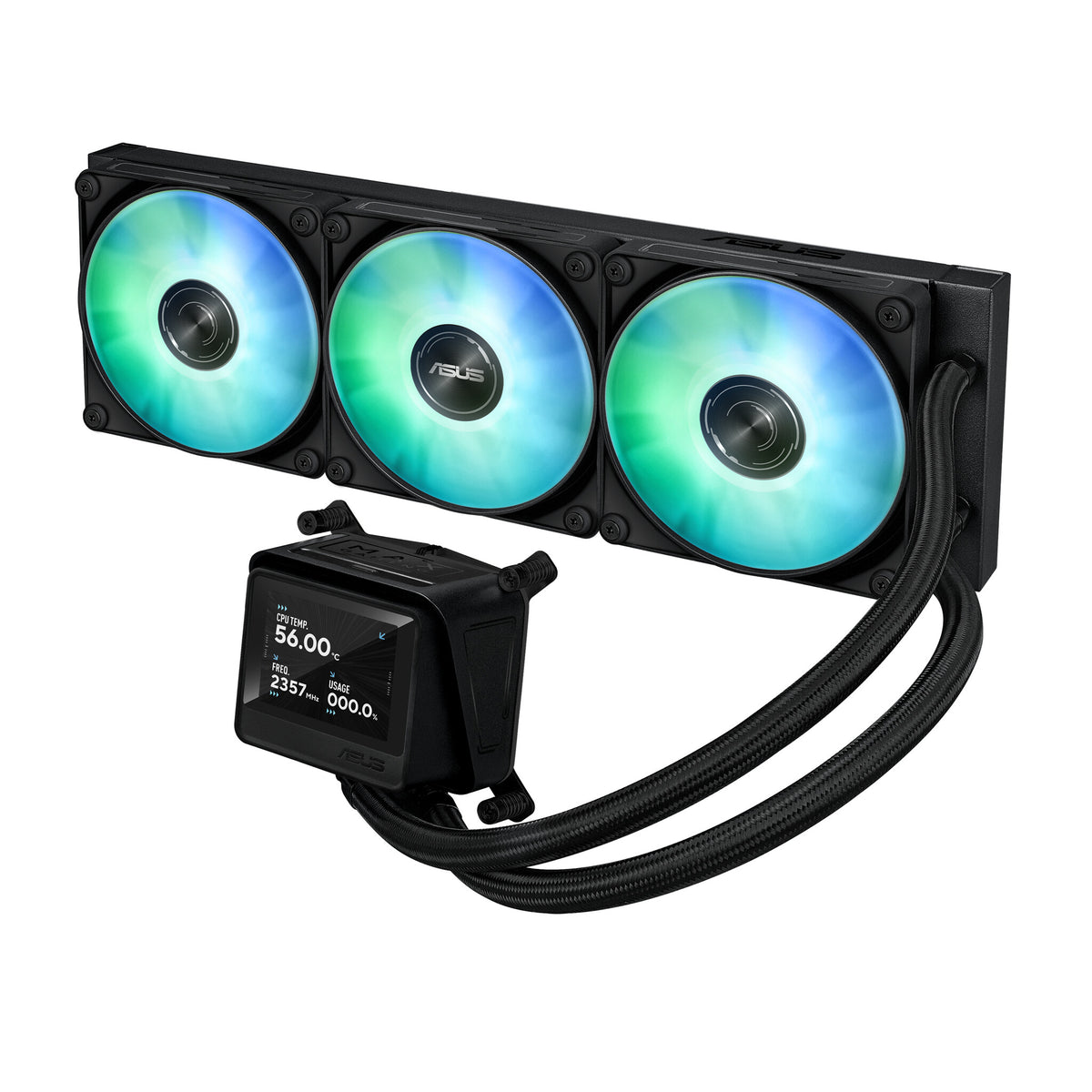 ASUS MAX GAMING LC 360 ARGB LCD Processor All-in-one liquid cooler 12 cm Black