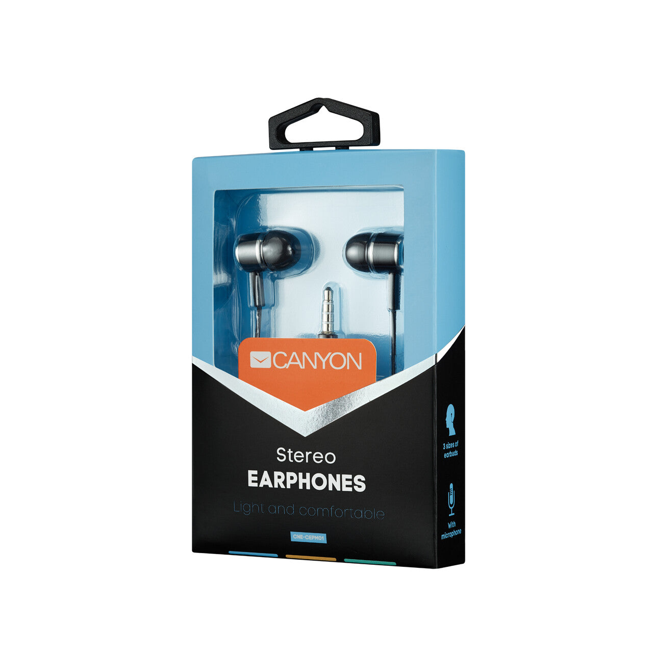 Canyon CNE-CEPM01B headphones/headset Wired Music Black