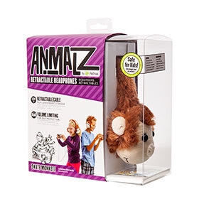 Emerge Animalz Skate Monkeez Headphones Wired Head-band Music Brown, White